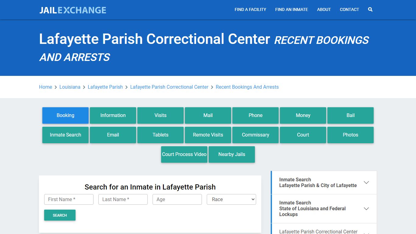 Lafayette Parish Correctional Center Recent Bookings And Arrests